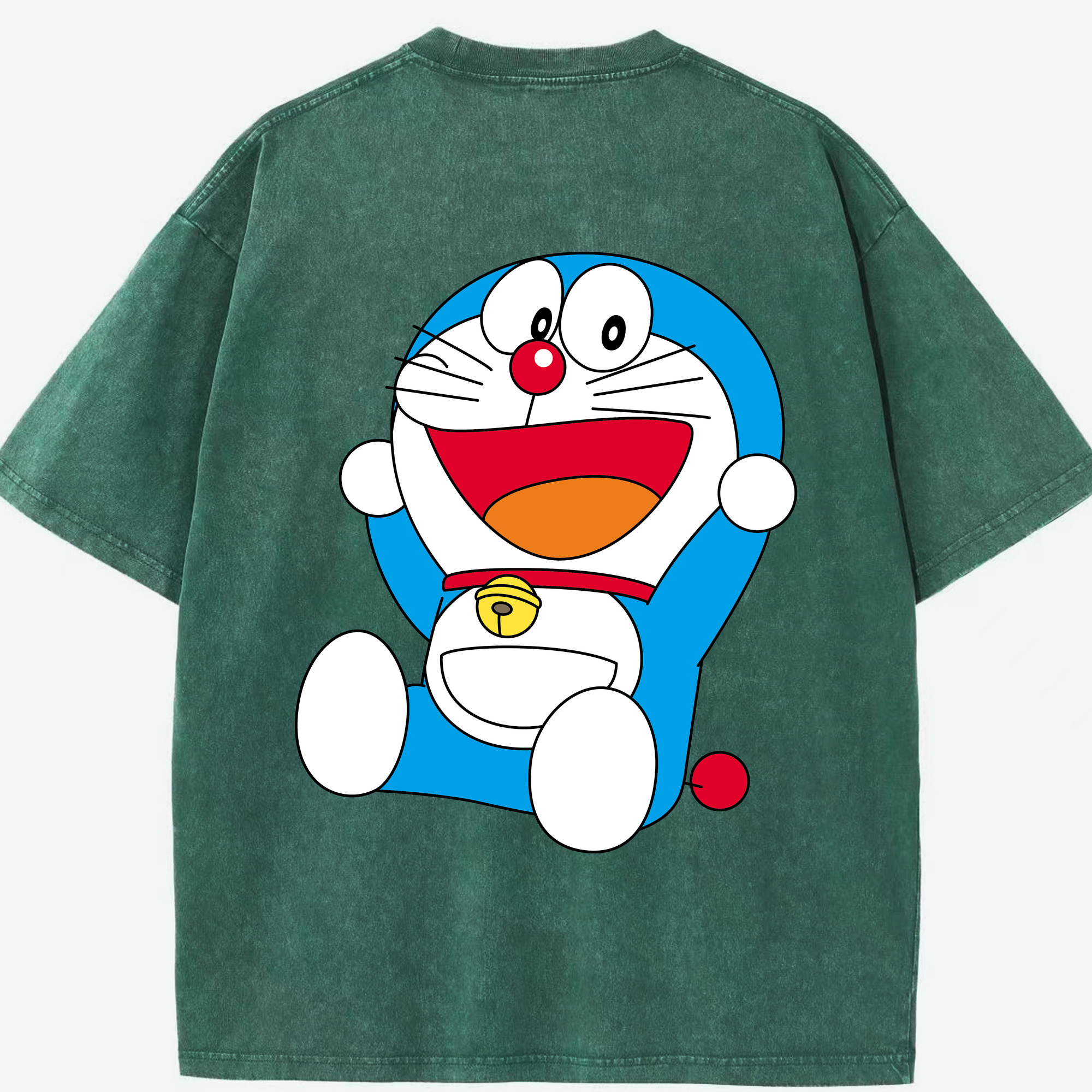 （画像用） ドラえもん Doraemon 綿100% ヴィンテージ風 半袖Tシャツ（背面プリント）